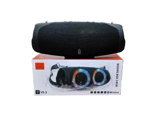 Голяма портативна мощна блутут колона Booms Box 3 RGB - Черен