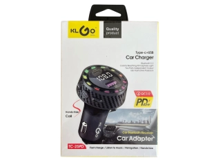 Зарядно за кола / FM трансмитер KLGO TC-25PD 45W 12 / 24V