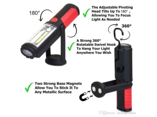 Акумулаторна аварийна LED лампа 1+1 COB USB