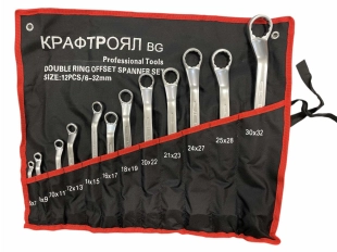 Комплект комбинирани гаечни ключове 12 части 6-32mm KraftRoyal