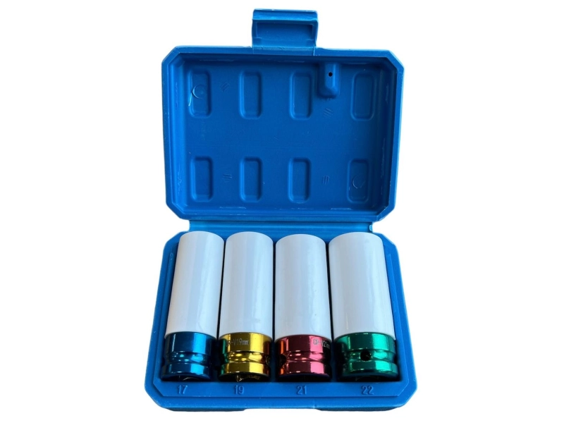 Комплект ударни вложки 4бр 1/2 CR-MO 17 мм, 19 мм, 21 мм, 22 мм Комплект ударни вложки 4бр 1/2 CR-MO 17 мм, 19 мм, 21 мм, 22 мм - 1715-4