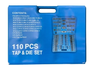 Метчици и плашки – Професионален комплект KraftRoyal 110 части 