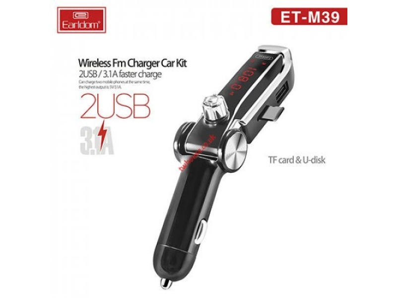 FM Трансмитер модулатор за кола + BLUETOOTH M39 FM Трансмитер модулатор за кола + BLUETOOTH M39 - 18979