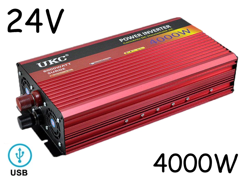Инвертор на напрежение UKC 4000W 24V - 220V Инвертор на напрежение UKC 4000W 24V - 220V - UKC 1634