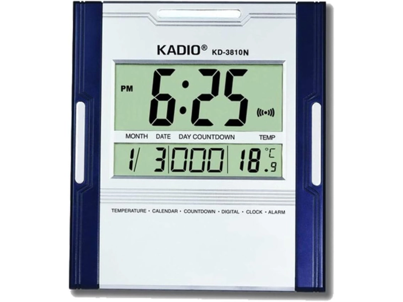 Настолен и стенен цифров часовник с голям дисплей KADIO KD-3810N Настолен и стенен цифров часовник с голям дисплей KADIO KD-3810N - KADIO 1786