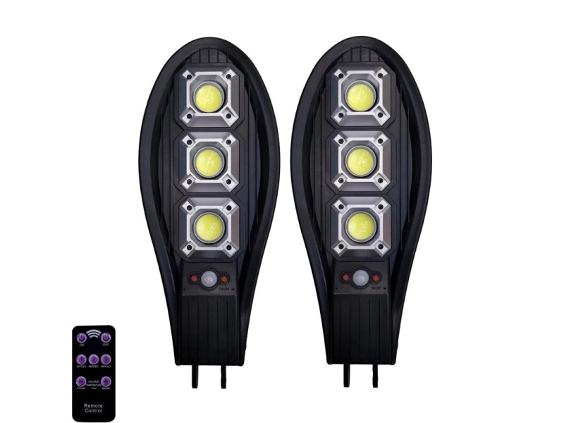 Двойка соларни LED лампи 345W с водоустойчива IP65 защита Двойка соларни LED лампи 345W с водоустойчива IP65 защита - 189566