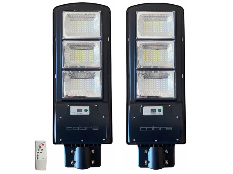 Двойка улични соларни лампи JMK COBRA 450W в комплект Двойка улични соларни лампи JMK COBRA 450W в комплект - 189644