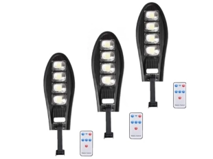 3бр. LED Соларна улична лампа , 2400W