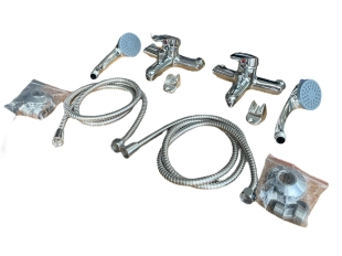 Комплект 2 броя смесител с душ слушалка, маркуч и аксесоари Italomix Комплект 2 броя смесител с душ слушалка, маркуч и аксесоари Italomix - подобен продукт