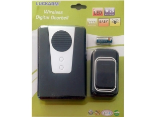 Луксозен безжичен електронен звънец  за врата 220V - LUCKARM DS-3905