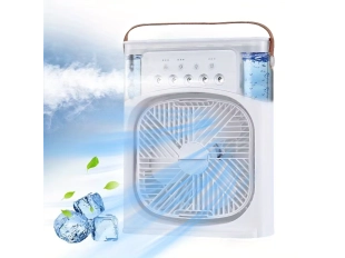 Мини вентилатор климатик с водна мъгла, безшумен, преносим, за дом, офис, къмпинг - Бял Мини вентилатор климатик с водна мъгла, безшумен, преносим, за дом, офис, къмпинг - Бял - подобен продукт