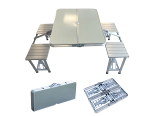 Сгъваема маса за къмпинг със столове тип куфар Сгъваема маса за къмпинг със столове тип куфар - подобен продукт