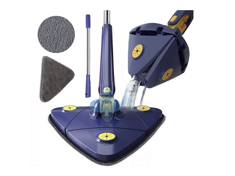 360° триъгълен моп с микрофибърни кърпи за почистване 360° триъгълен моп с микрофибърни кърпи за почистване - 19162