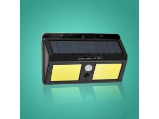 Соларен прожектор с COB LED 20W диод за стенен монтаж с PIR датчик за движение