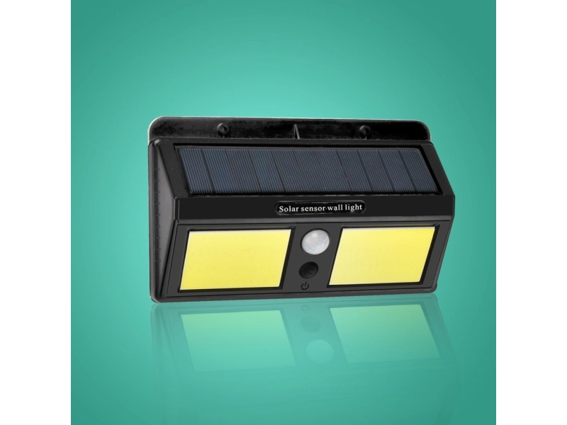 Стенен соларен прожектор 20W с COB LED и PIR сензор Стенен соларен прожектор 20W с COB LED и PIR сензор - CREE Lights 1443B