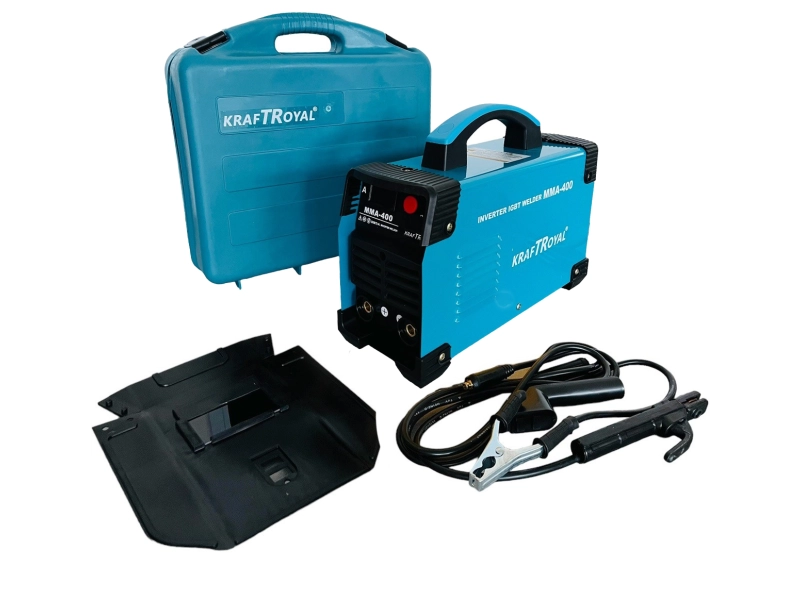 Професионален инверторен електрожен KraftRoyal MMA-400A с куфар - Син Професионален инверторен електрожен KraftRoyal MMA-400A с куфар - Син - KraftRoyal 1742-b