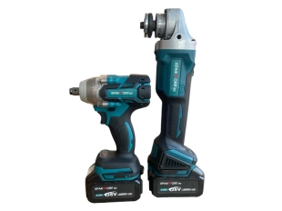 Комплект акумулаторен безчетков ъглошлайф и акумулаторен гайковерт KraftRoyal Комплект акумулаторен безчетков ъглошлайф и акумулаторен гайковерт KraftRoyal - подобен продукт