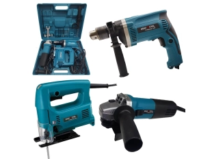 3в1 Комплект Ъглошлайф, Бормашина и Зеге KraftRoyaL 3в1 Комплект Ъглошлайф, Бормашина и Зеге KraftRoyaL - подобен продукт