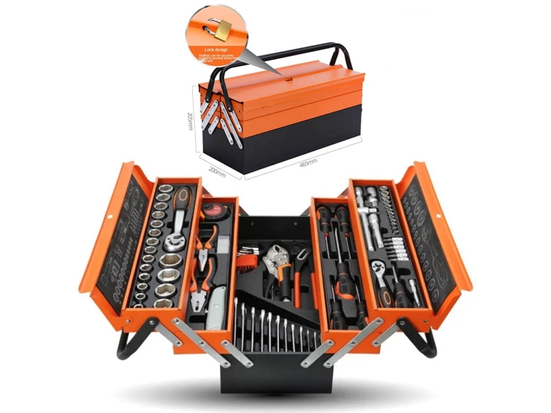 Метален сгъваем куфар с 86 инструмента KraftRoyal Метален сгъваем куфар с 86 инструмента KraftRoyal - KraftRoyal 1834