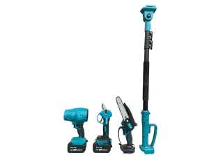 Комплект 4в1 акумулаторна Духалка, Ножица, Резачка 15см с маслен филтър и телескопичен прът 36V 8.0A - подобен продукт