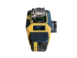 Жълт строителен лазер KraftRoyal с 16 зелени линии и 360° въртене