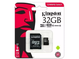 MicroSD Карта памет Kingston 32GB Class 10 + SD Адаптер