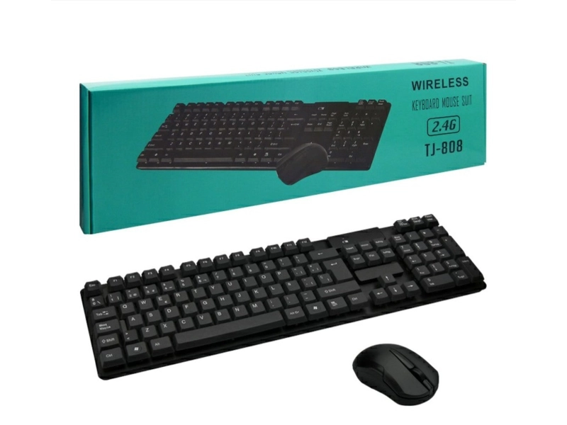 Комплект безжични клавиатура и мишка TJ-808 Wireless 2.4 GHz Комплект безжични клавиатура и мишка TJ-808 Wireless 2.4 GHz - 1656