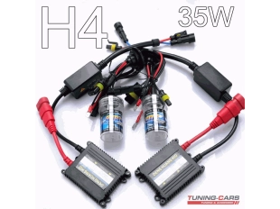 H4 35W 6000K БИ-КСЕНОН СИСТЕМА (ТЪНЪК БАЛАСТ)