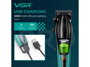  Професионална Машинка за Подстригване VGR V-273 (Зелен)