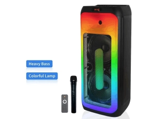 Караоке светеща тонколона WVNGR DR-1028 2x10.5 инча