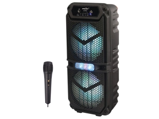 Караоке тонколона Greatnice GTS-2148 2x6.5“ - Блутут, Радио, Акумулатор и жичен микрофон