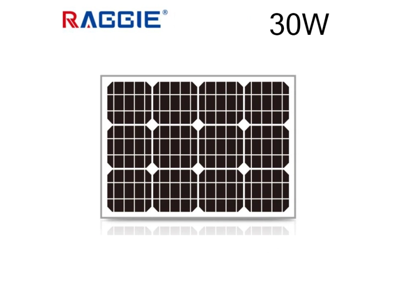 Соларен панел монокристален 30W RAGGIE 12V 670x360x20mm. - Raggie 1830-30