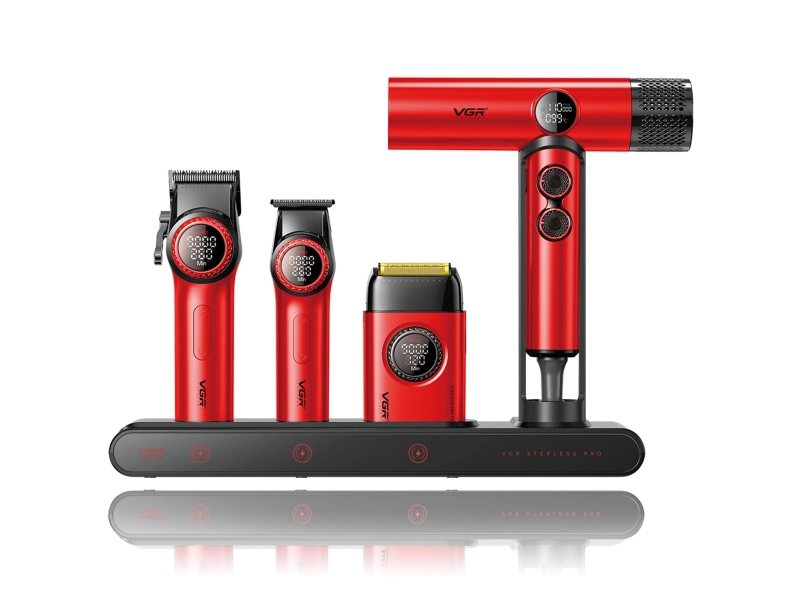 Комплект машинки за подстригване VGR Stepless 4в1 за барбер / фризьори Комплект машинки за подстригване VGR Stepless 4в1 за барбер / фризьори - VGR 3248