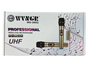 Комплект 2бр. безжични микрофони с дисплей WVNGR WG-200II